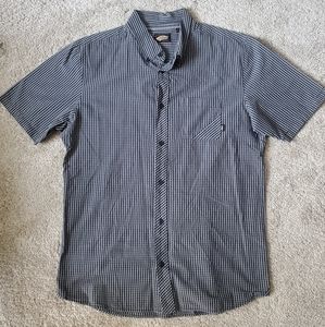 Genuine Vans Off the Wall Large men gray and black button shirt
